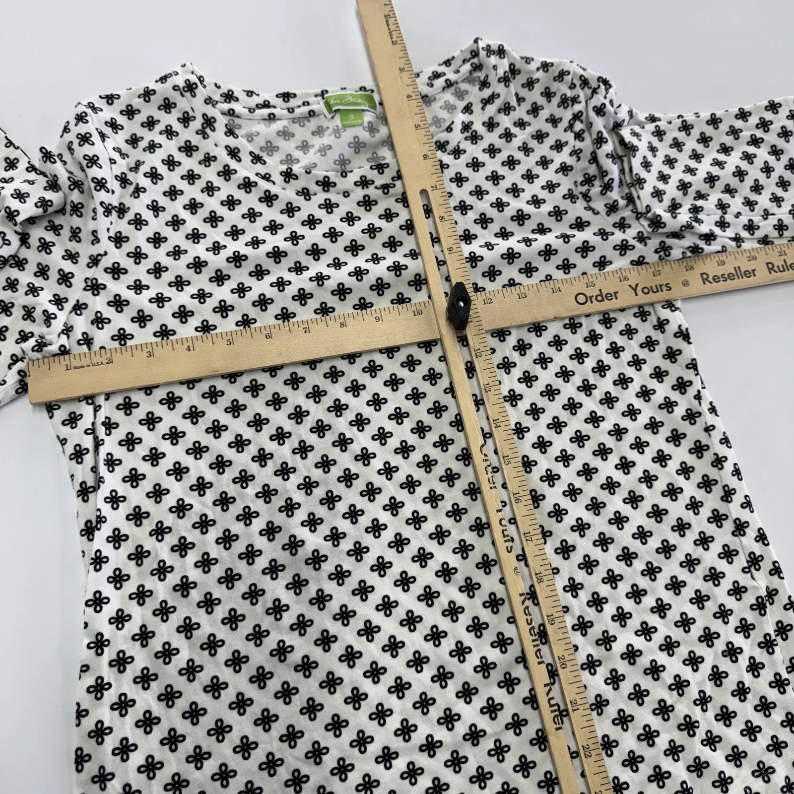 Vera Bradley Shirt Womens Small Long Sleeve Patterned‎ Spandex Top Blouse Casual - Image 6