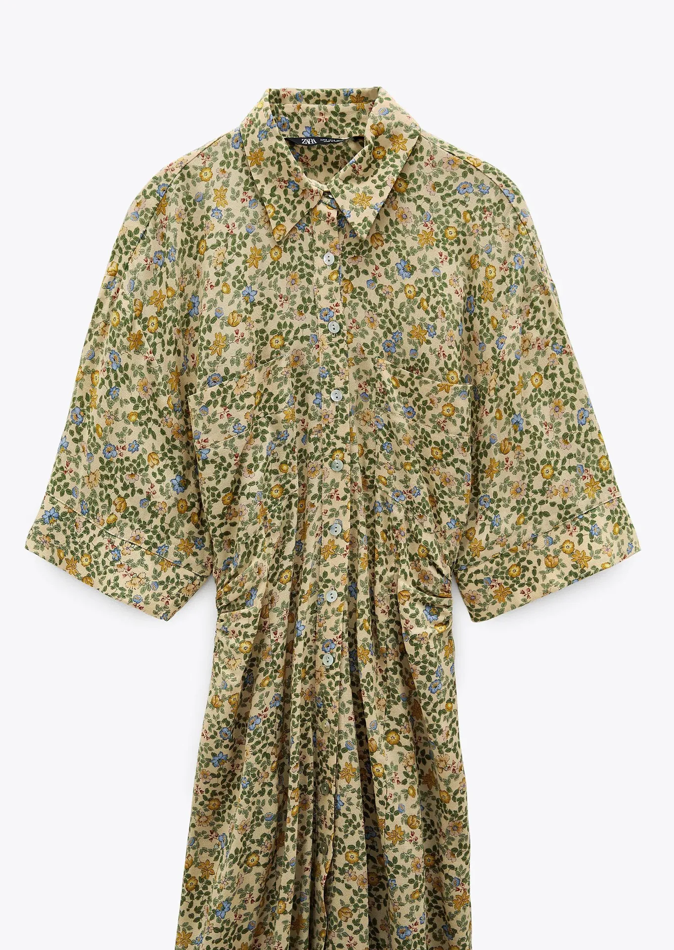 NWT  Vintage Floral Printed Midi Shirt Dress - Image 5