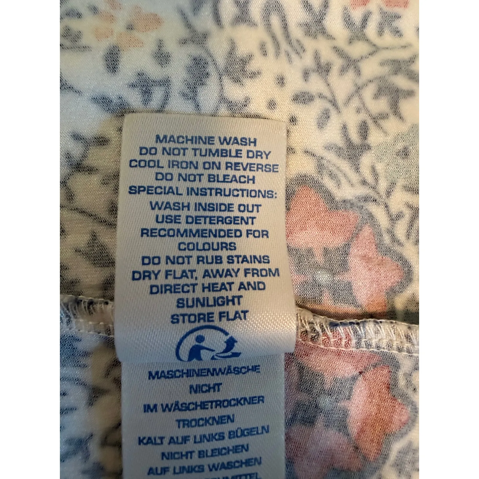 Boden Wrap Dress Short Sleeve Floral Print Midi Blue Red Yellow Women's US 8 White Size 12 - Image 6