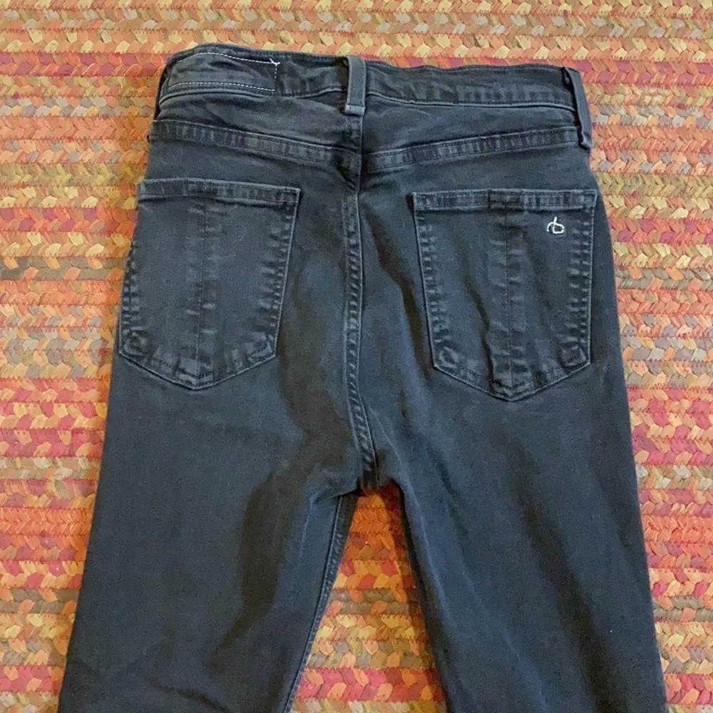 RAG & BONE BLACK HIGH RISE ANKLE SKINNY JEANS STRETCH - Image 7