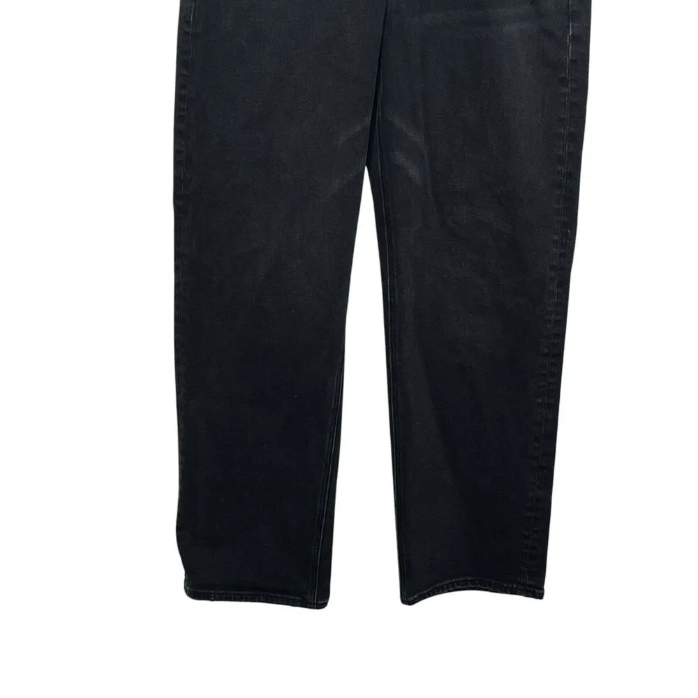 American Eagle Baggy Cut Out Jeans Women’s Size 6 Short Black Super High Rise - Image 4