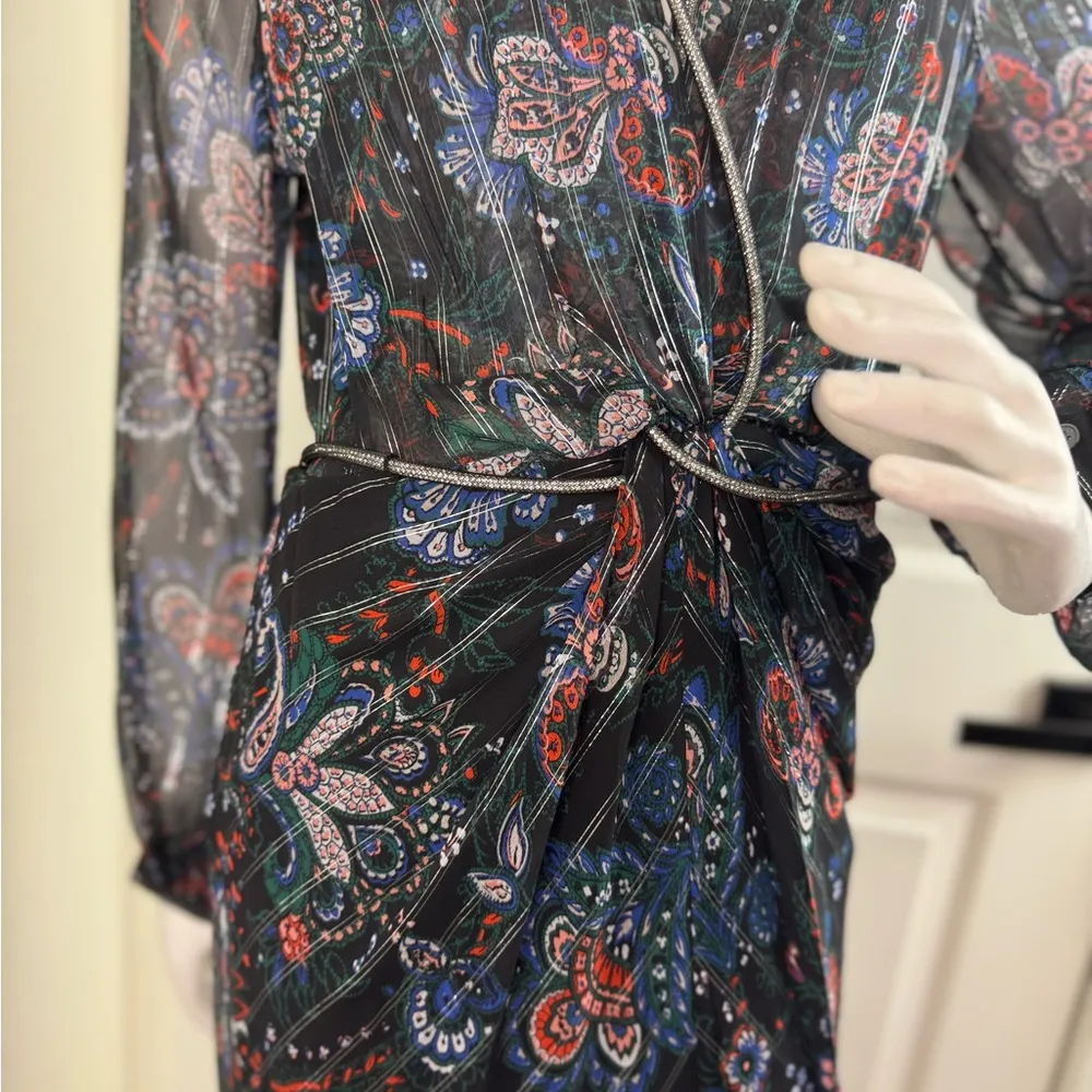 Veronica Beard Kaira Metallic Floral Silk Maxi Dress Size 8 NWT $895 - Image 8