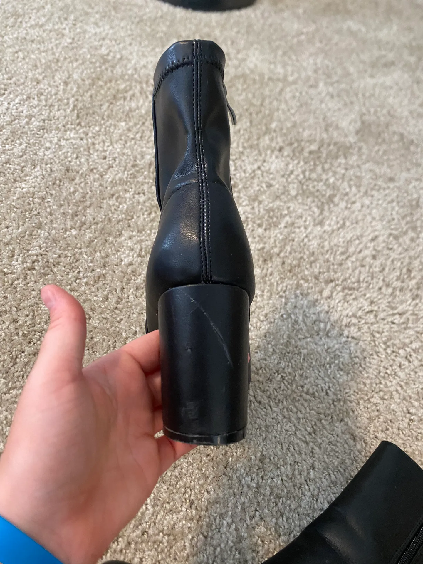 Short Black Booties Size 7.5 - Image 3