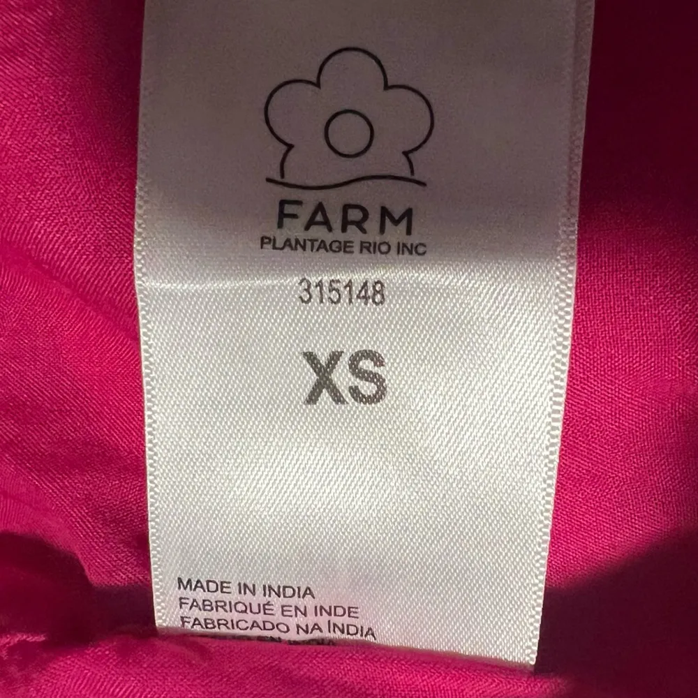 Farm Rio $260 Tropical Tapestry Dress Bohemian Floral Orange Pink - Image 8