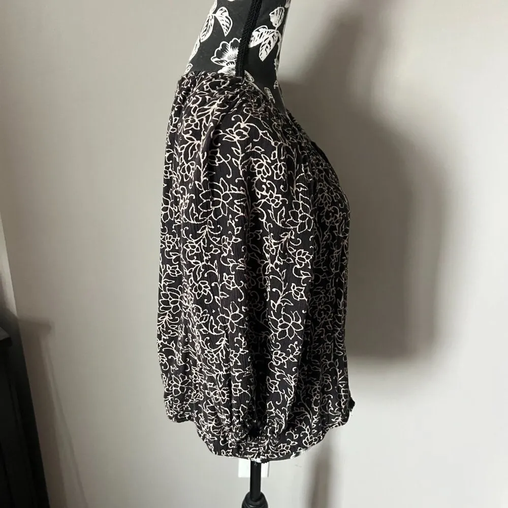 DENIM & SUPPLY RALPH LAUREN open shoulders tassels boho blouse top oversized XS - Image 5