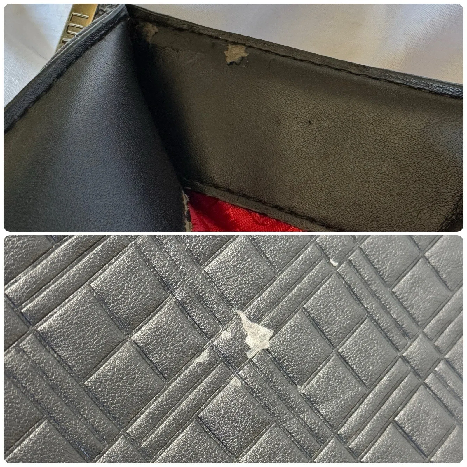 LOVE MOSCHINO Faux Leather Black Quilted Shoulder Purse Tote Bag Double Strap - Image 10