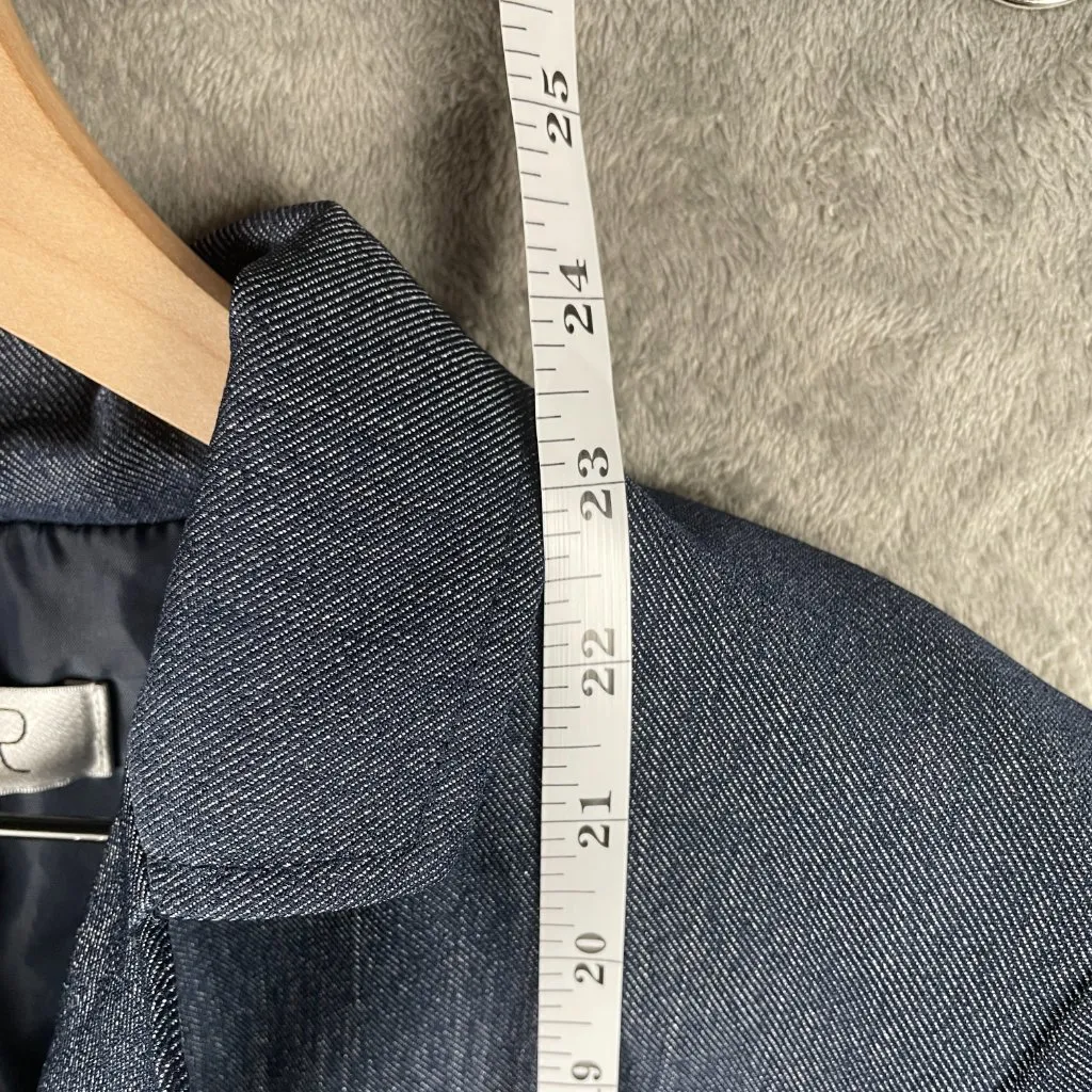 KASPER Blazer Womens 4 Petite Navy Button Front Notch Lapel Office Career Work Gray Size 4P - Image 6