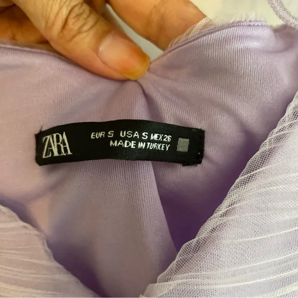 Lilac / Purple Sleeveless Tulle  Crop with Organza Straps Size Small - Image 10