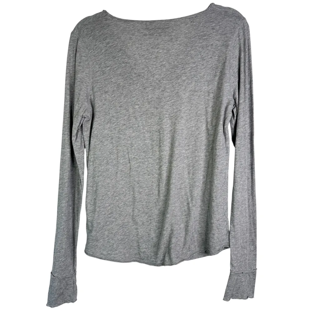 NWT Zadig & Voltaire Long Sleeve Bedazzled skull top grey Gray size Small - Image 9
