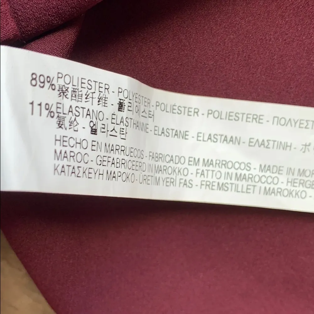 ZARA Cropped Burgundy Pants Size Small - Image 12