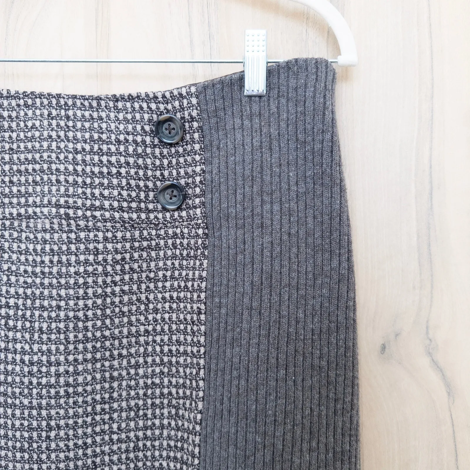 Sundance Womens Houndstooth Wool Skirt Size 4 Brown Preppy Heritage Academia - Image 3