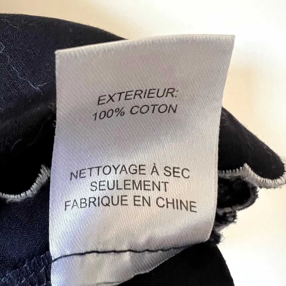 Sea New York ruffled broderie anglaise blouse navy blue cotton size 4 J3 - Image 5