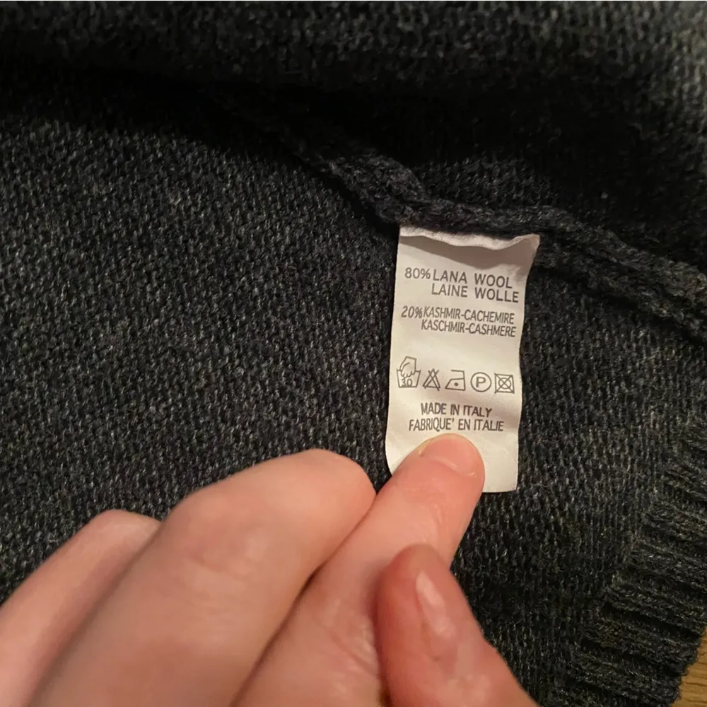 Giovanni Aiello Zip Cashmere Cardigan Women’s Medium Gray - Image 3