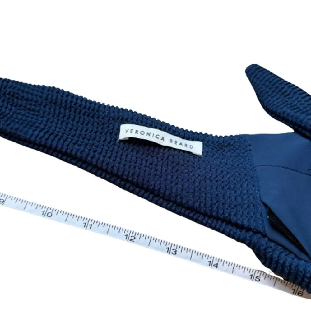 Veronica Beard Catarina Strap Knit Bikini Top Size Small Crinkle Tie Bandeau - Image 8