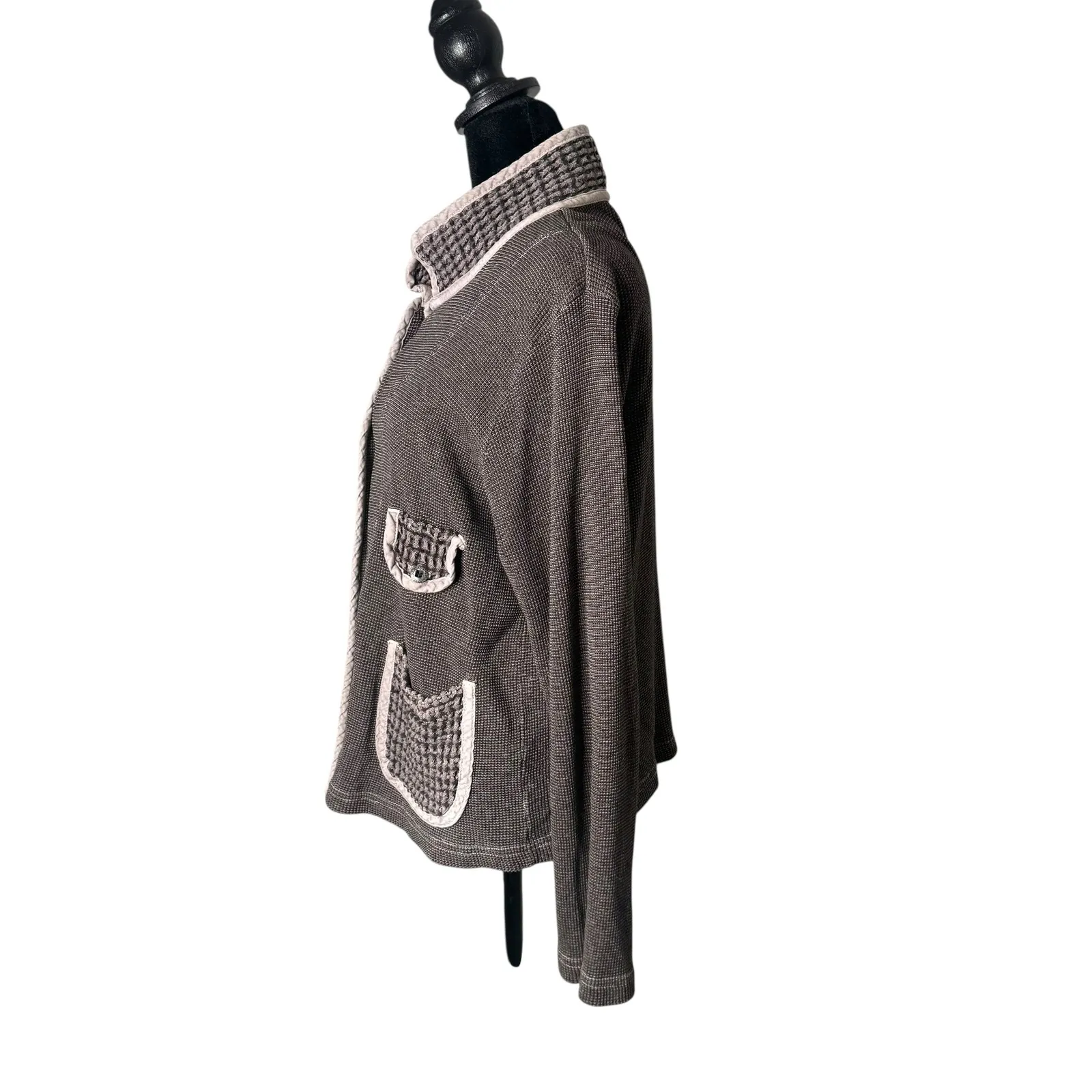 Nannette Keller Lagenlook Shacket Shirt Jacket Women S Petite Distressed Grandma Size undefined - Image 7