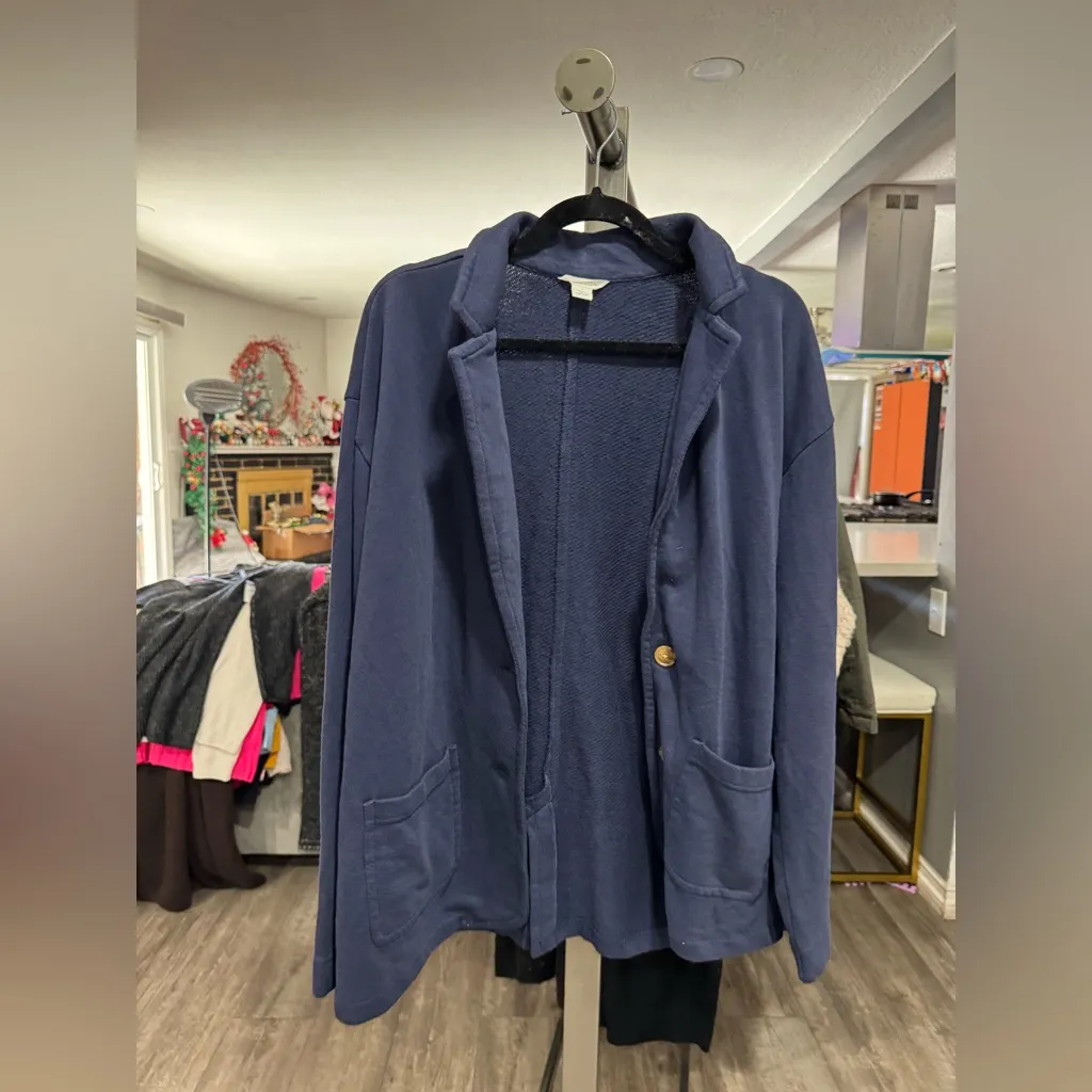 Caslon Classic Navy Cardigan Blazer - Image 4