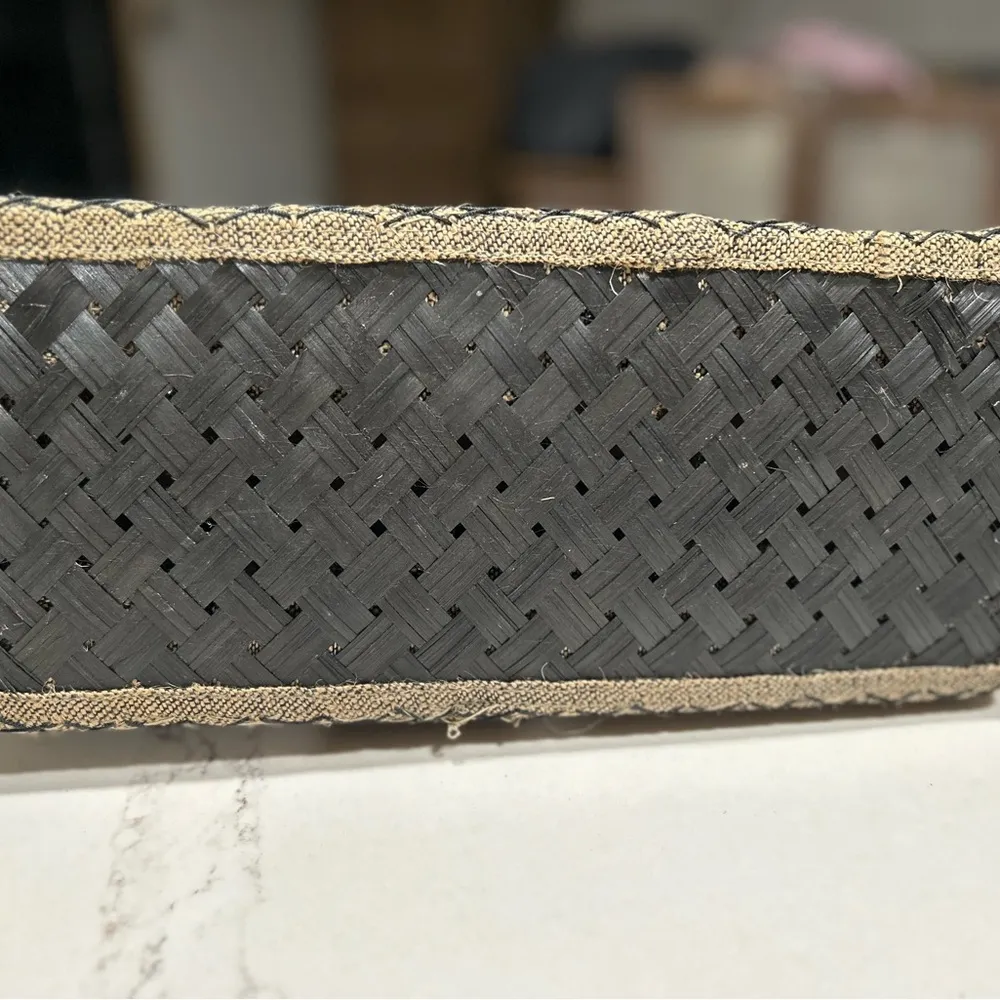 NEW TICO Artisanal Woven Fiber Summer Lined Tote 15x13” Brown - Image 3