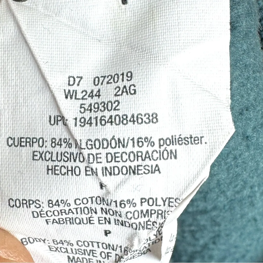 Champion Sweatshirt Reverse Weave Mockneck Cropped Teal Small Retro Streetwear - Image 6