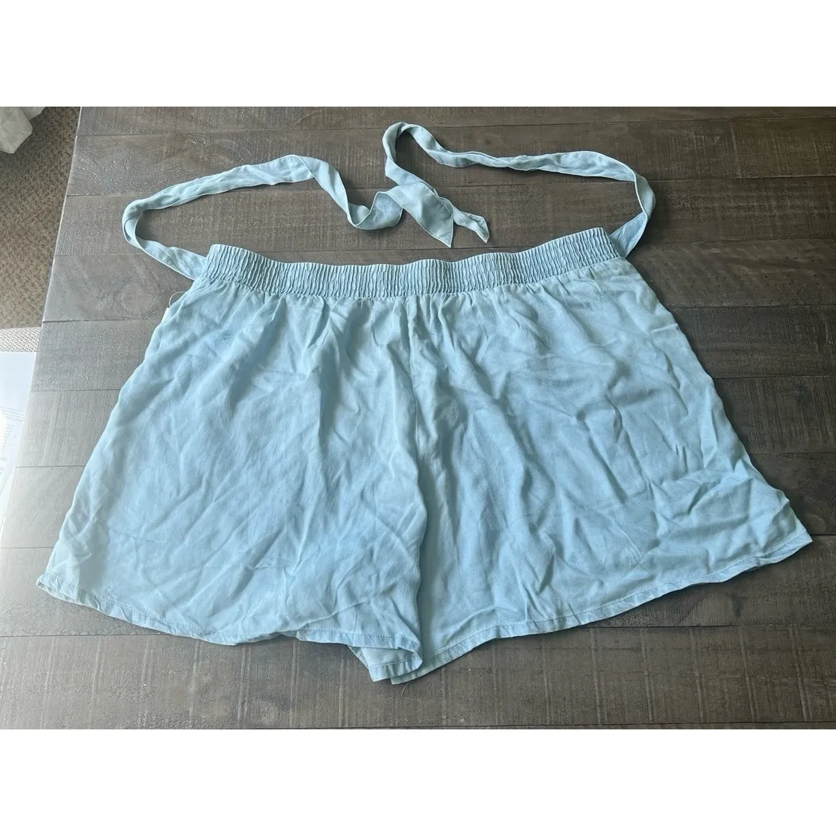 NWT Zac & Rachel Women's Light Wash Lyocell High Paper Waist Shorts‎ Size XL - Image 8