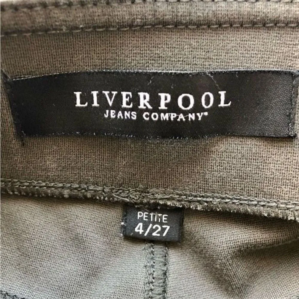 Olive Green Liverpool 4 Petite Pull-on Leggings - Image 5