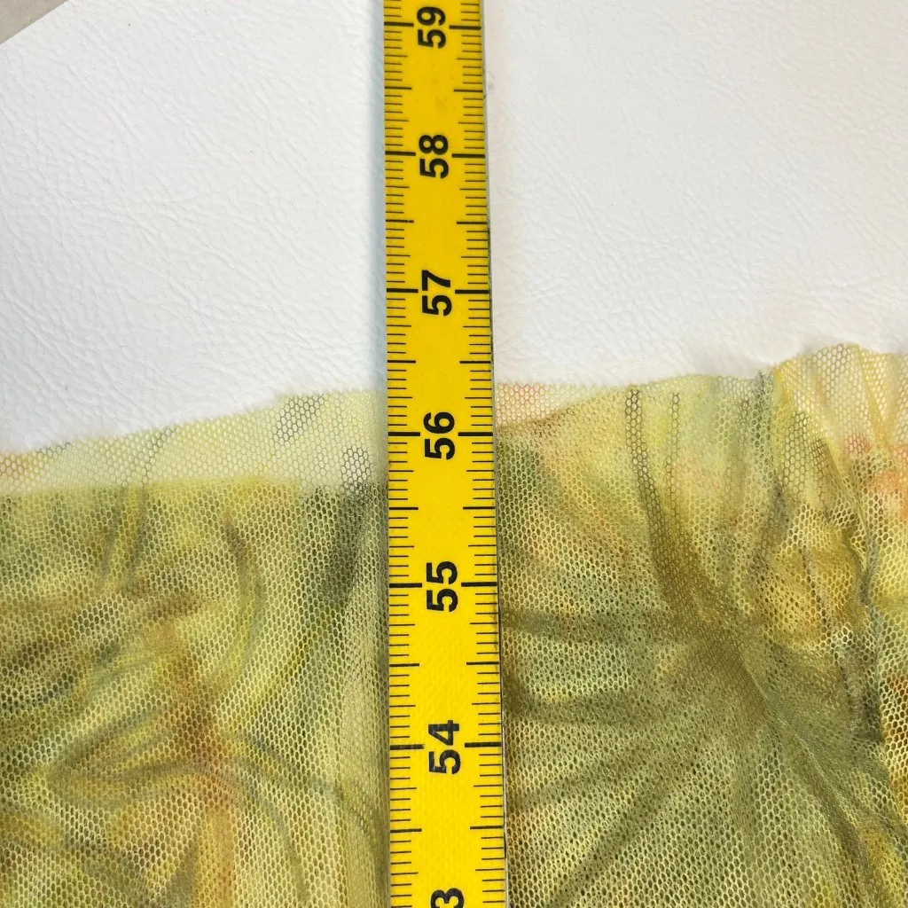 NWOT Johnny Was Arisoe Floral Mesh Embroidered Maxi Dress Green Orange Size S - Image 14