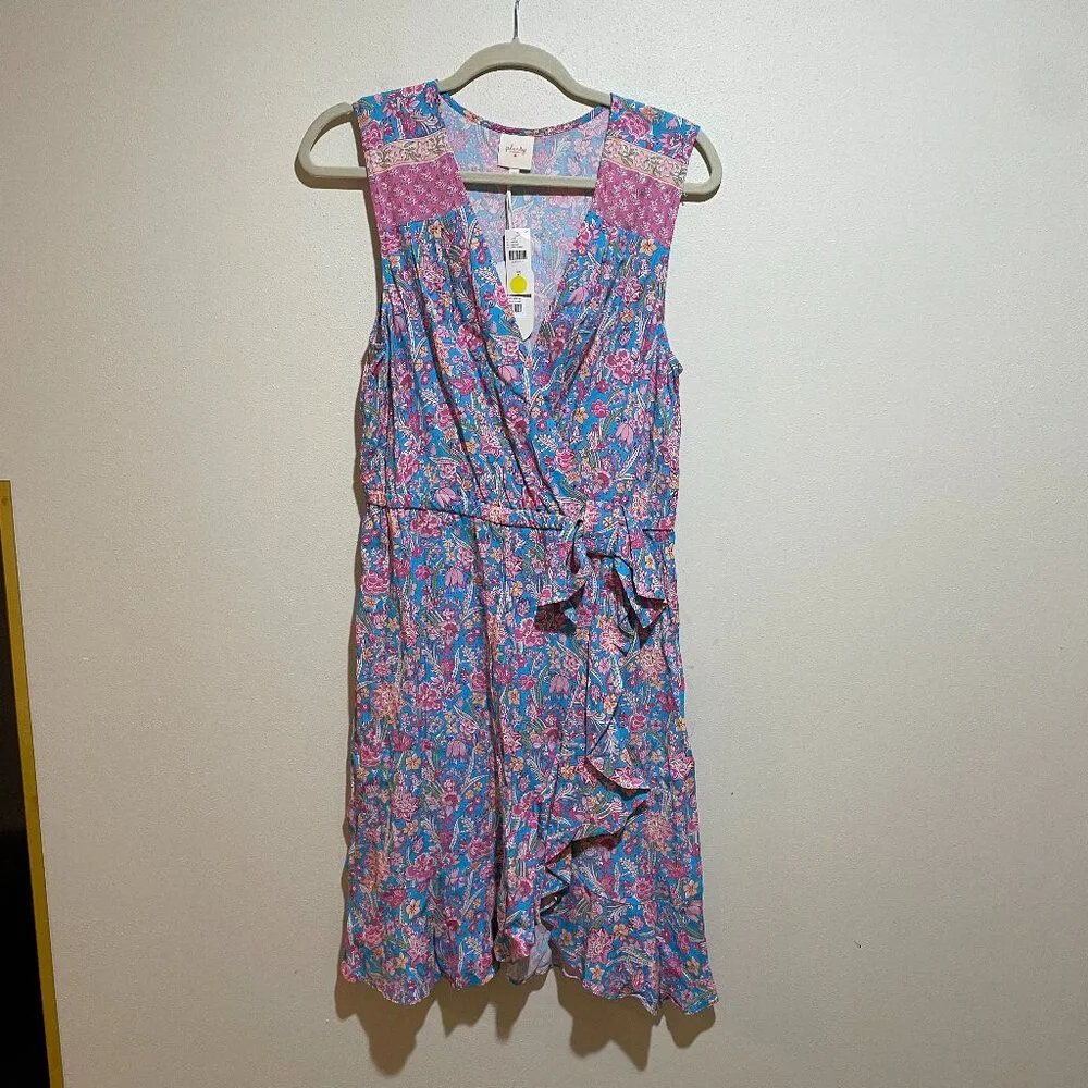 Anthropologie M Plenty by Tracy Reese Printed Botanical Wrap Mini Dress Floral - Image 4