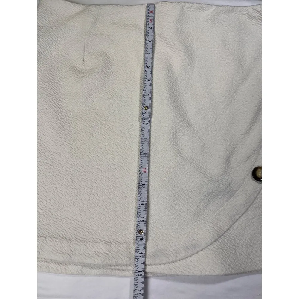 Maeve By Anthropologie Womens Textured White Skirt Size L SKU 7106 - Image 7