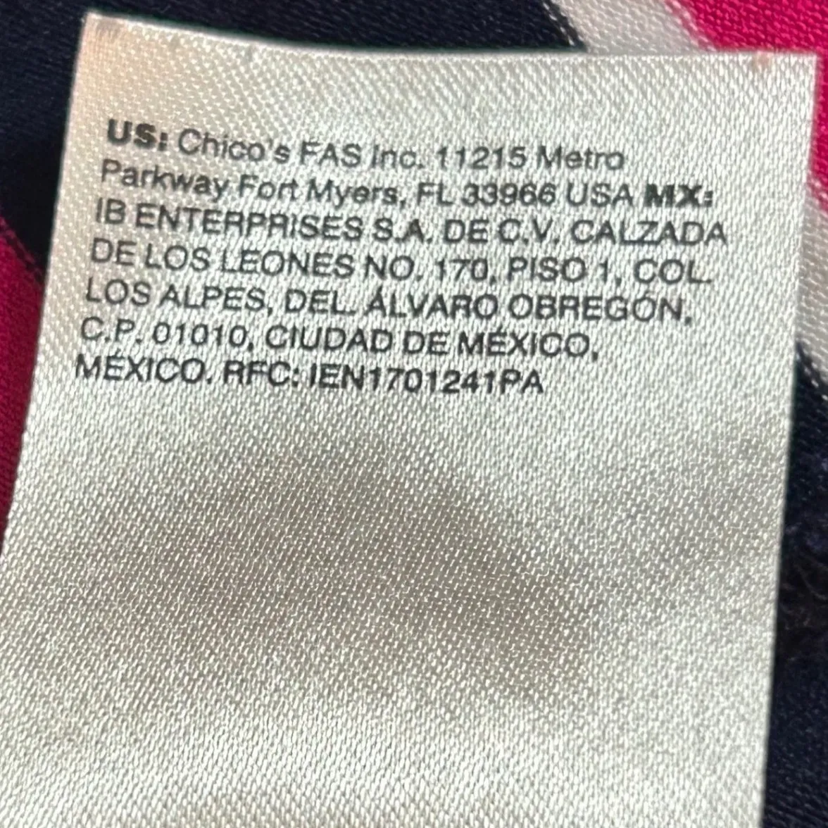 Chicos‎ Womens Striped Top Size XL Or 3 Old Money Preppy Short Sleeve Blouse - Image 8