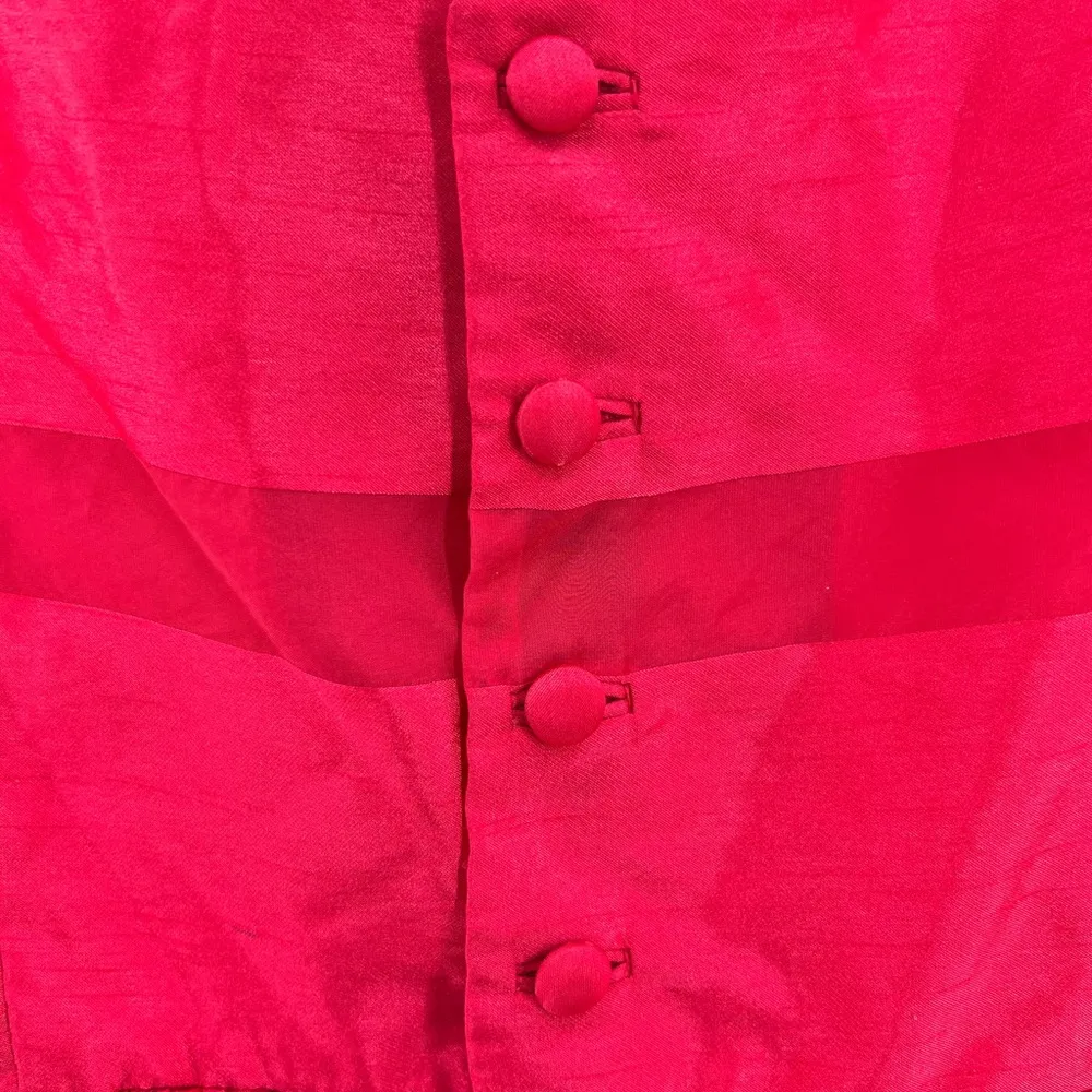 Taylor hot pink 16 fit n flare sleeveless dress mesh detail plus party cocktail - Image 7