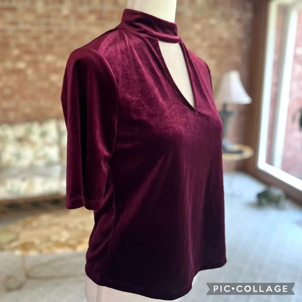 NWT Allison Joy Evereve Alana Purple Velour Velvet Cutout Top XS Party Cocktail - Image 12