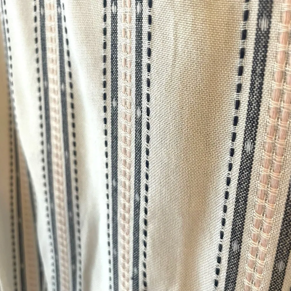 Skies are Blue Cream Button Down Crop Top NWT Cuffed Sleeves Tie Waist - Image 7