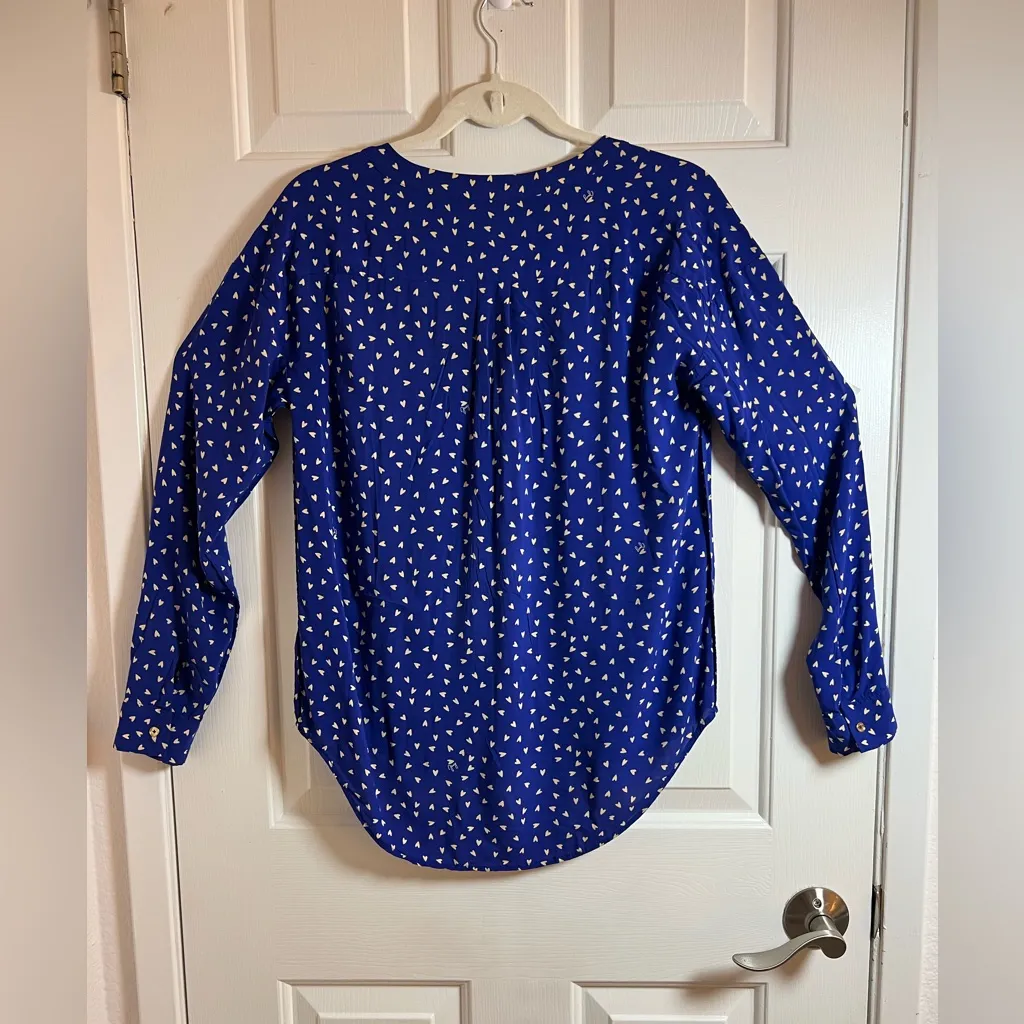 Juicy‎ Couture Royal Blue Geometric Blouse - Image 4