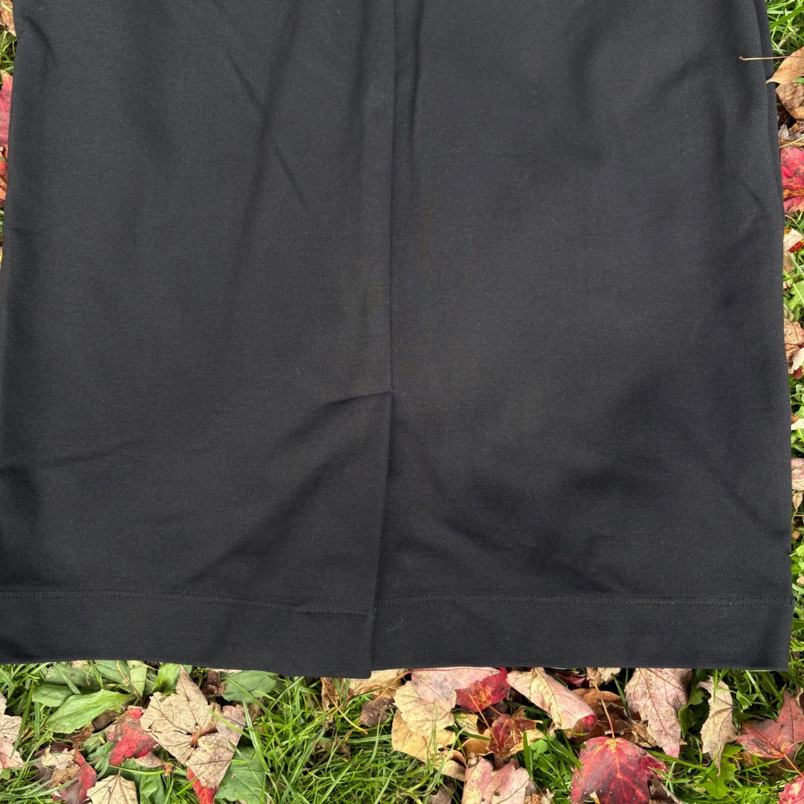 Peruvian Connection Black V-Neck Short Sleeve Structured Ponte Midi‎ Dress M - Image 7