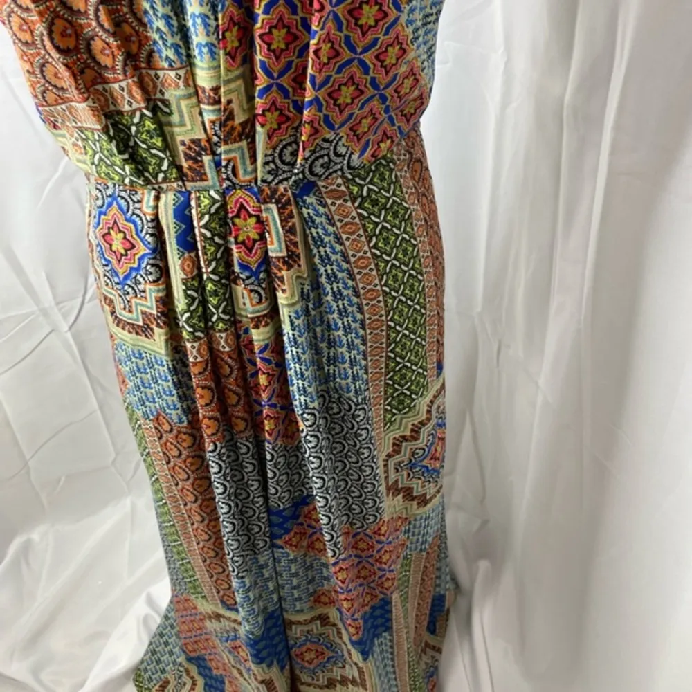 Under skies size large patchwork boho halter maxi dress - Image 14