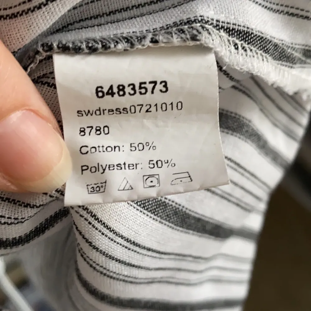 Linen feel striped dress/ swimsuit cover up - Image 5