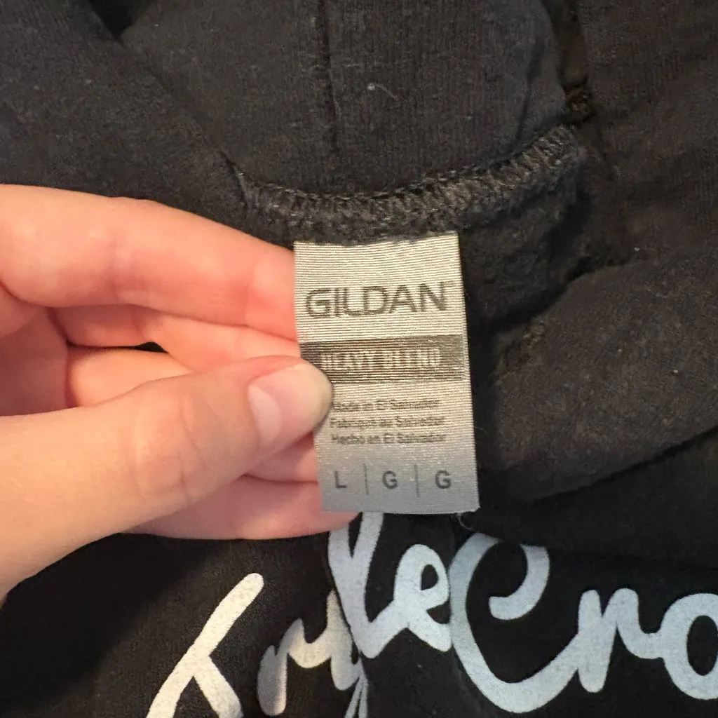 Gildan Black Hoodie with Sunset Bear Graphic - Image 2