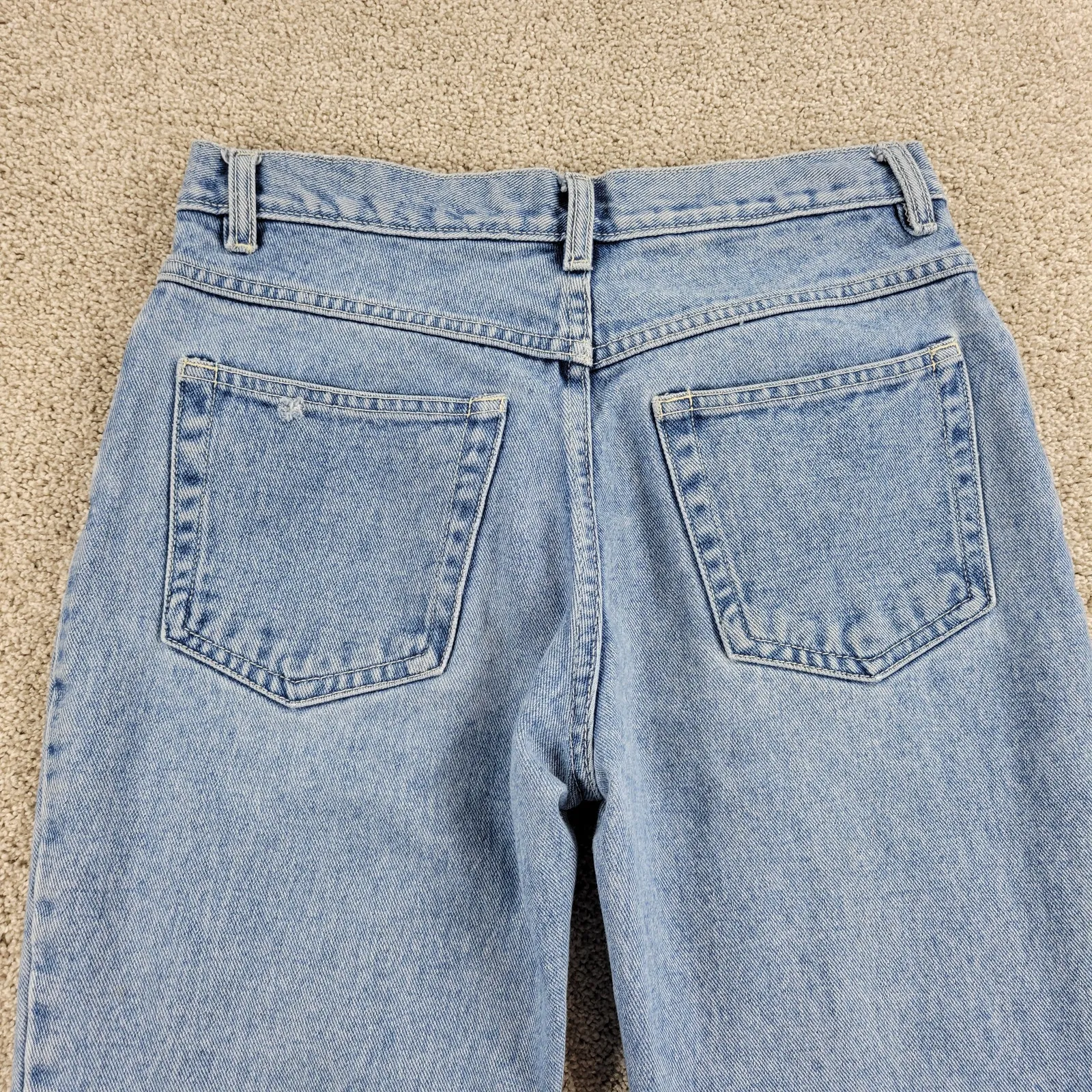 No‎ Boundaries Juniors Jeans 7 Blue Light Wash Floral Embroidered Bootcut Y2K - Image 5