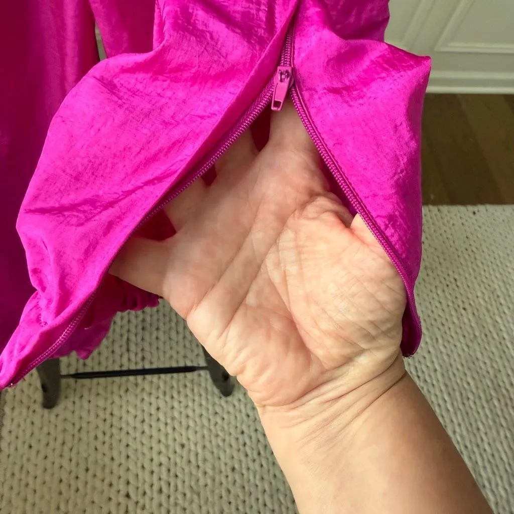 Vintage 90s 1994 Magenta Fuchsia Link Windbreaker Track Pants M Pink Size M - Image 5