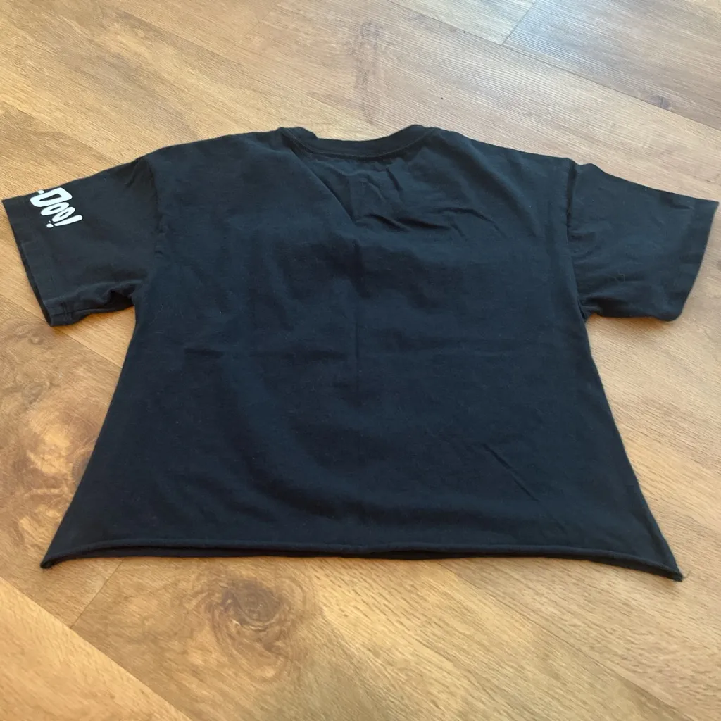 Size XS Mystery Gang Scooby Doo Shaggy Black Cropped T Shirt Stay Trippy EUC - Image 5