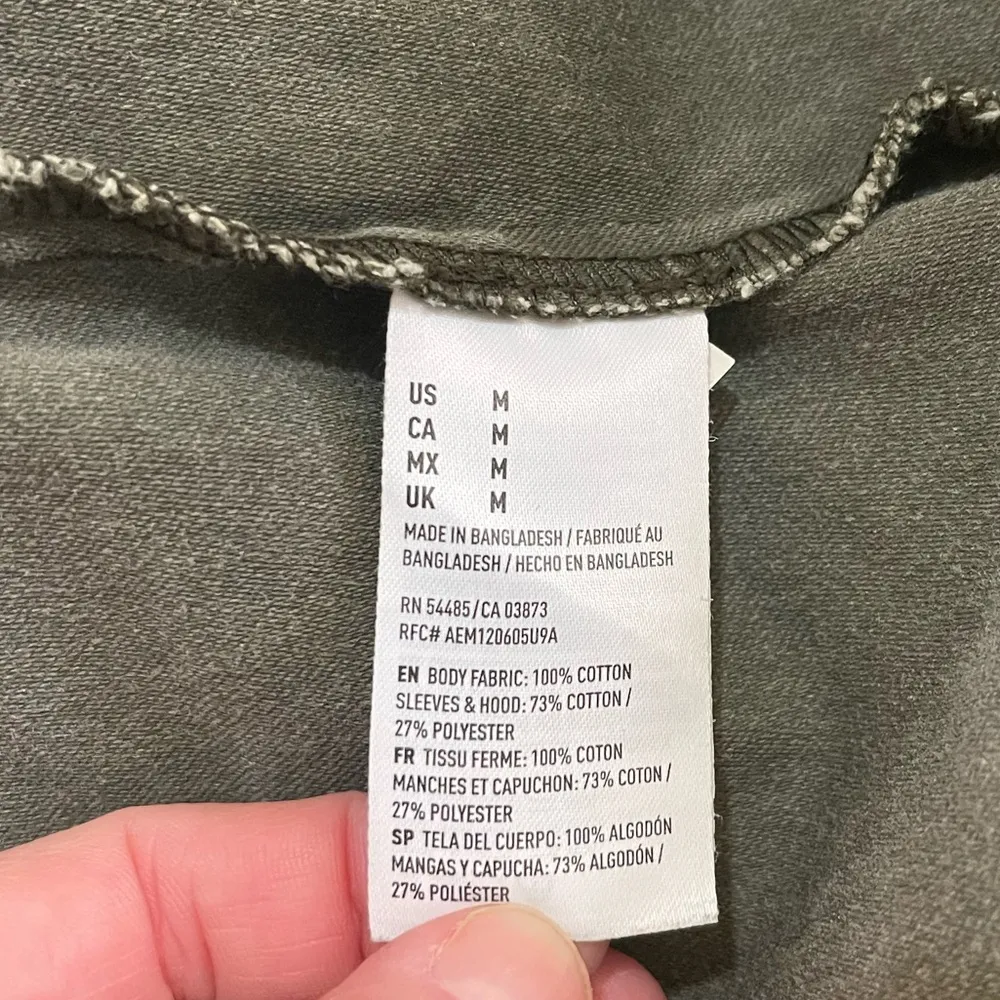 Women’s  Outfitters green and black full zip hooded jacket Medium - Image 5