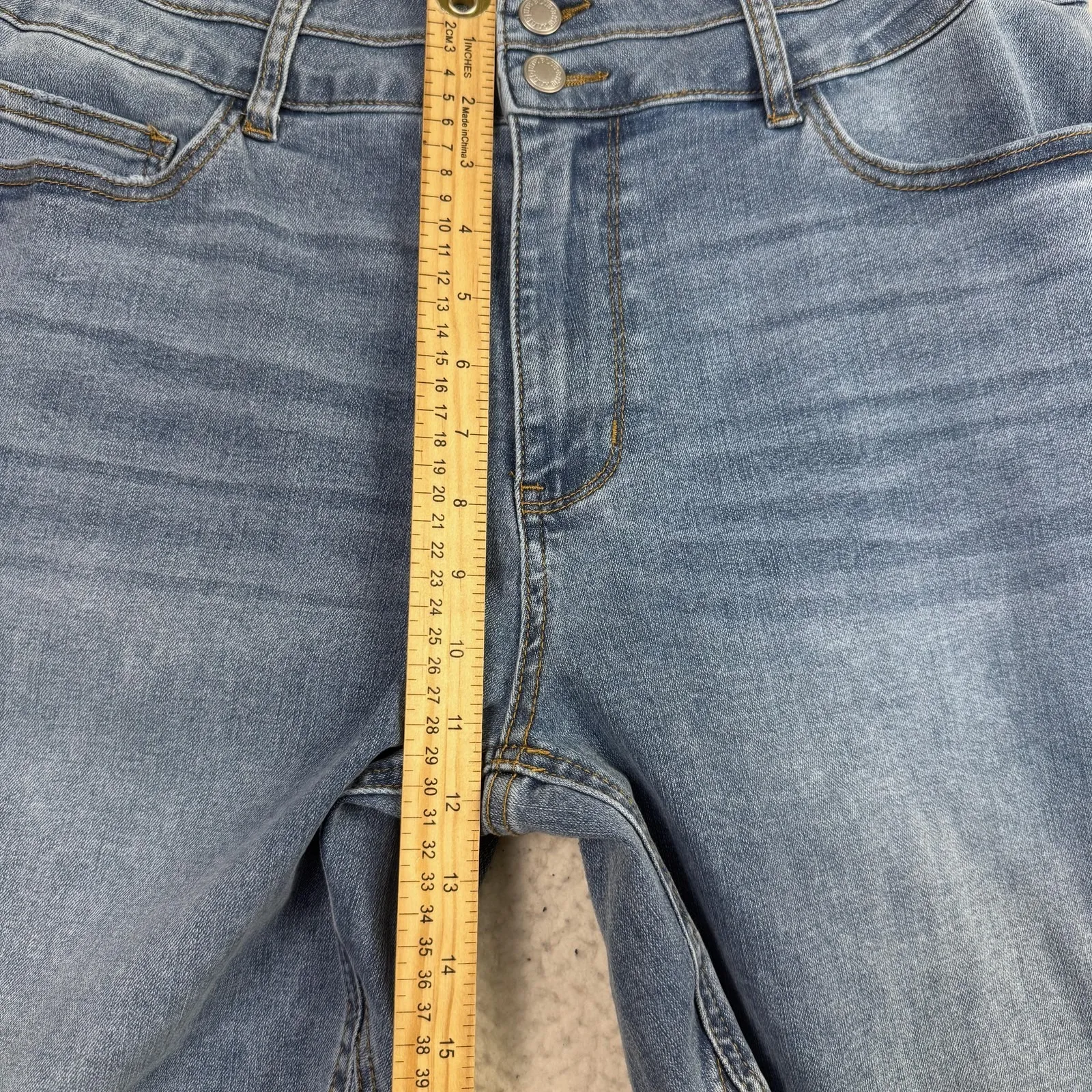 Judy Blue Jeans Womens 18W Blue Wide Crop High Rise Relaxed Stretch Denim - Image 6