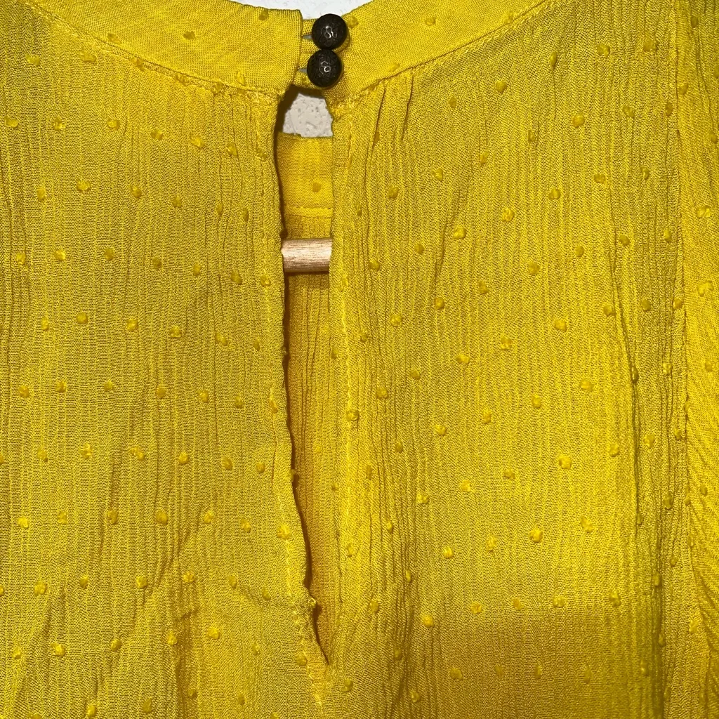 Maeve Anthropology Yellow Ruffled‎ Sleeveless Top - Image 6