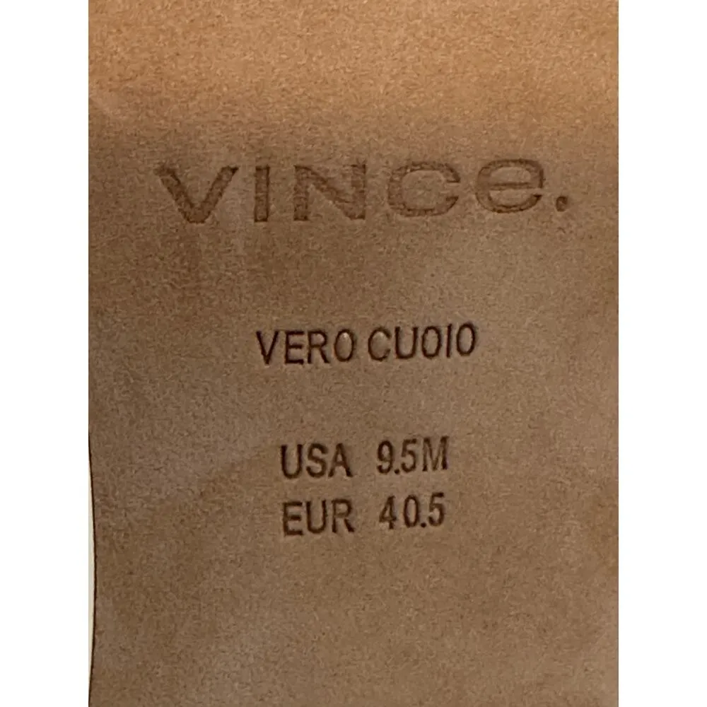 Vince Lulu Leather Mule Sandals Marble Cream Size 9.5 NWOB Timeless Chic Sleek - Image 13