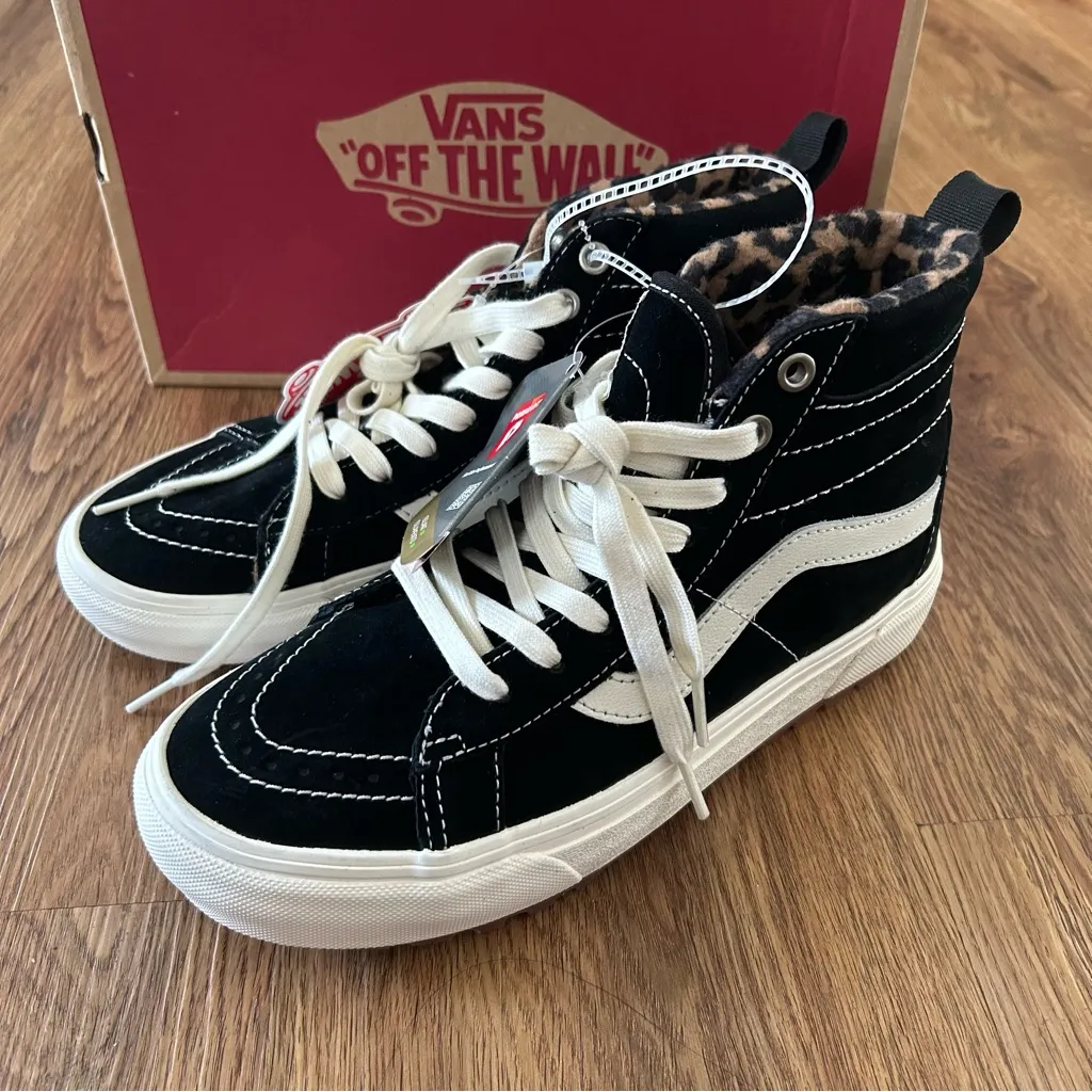 VANS MTE sk8-Hi top insulated waterproof black suede lace up ankle boots sz 7.5 - Image 2