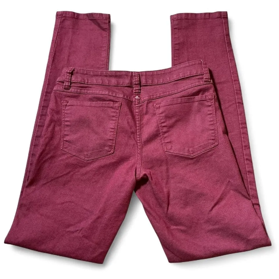 PrAna Women's Burgundy Red Orangic Cotton Skinny Leg Pants Size 4/27 - Image 2