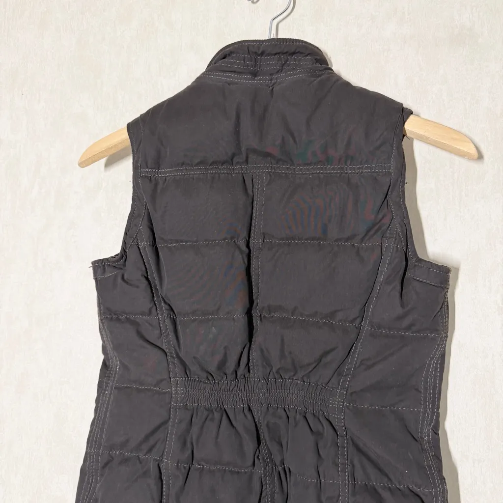 Abercrombie & Fitch Women’s Y2K Vintage Puffer Quilted Vest Full Zip in Brown S - Image 5