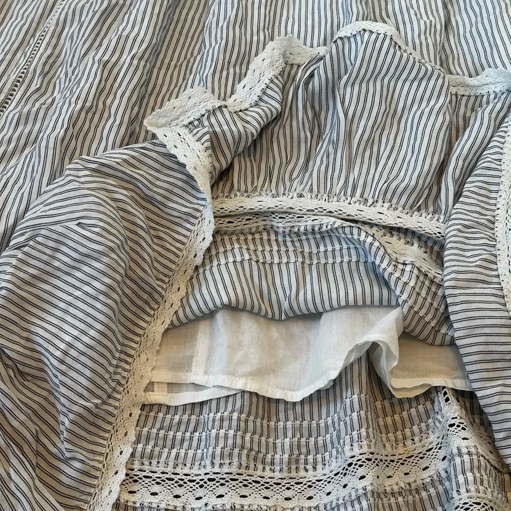 American Eagle Skirt Womens Tiered Maxi Cottage Western Coastal Cowgirl Size S - Image 7