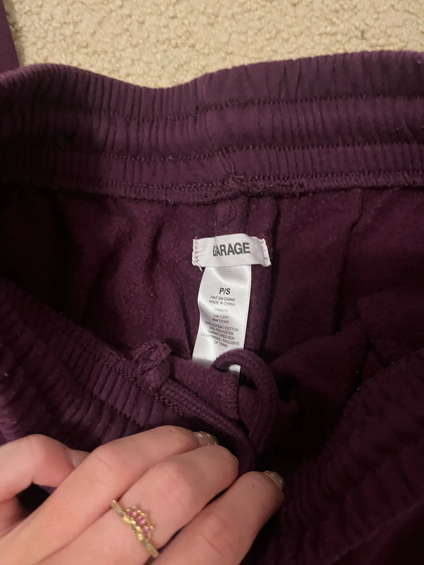 Garage Maroon Joggers  - Image 3