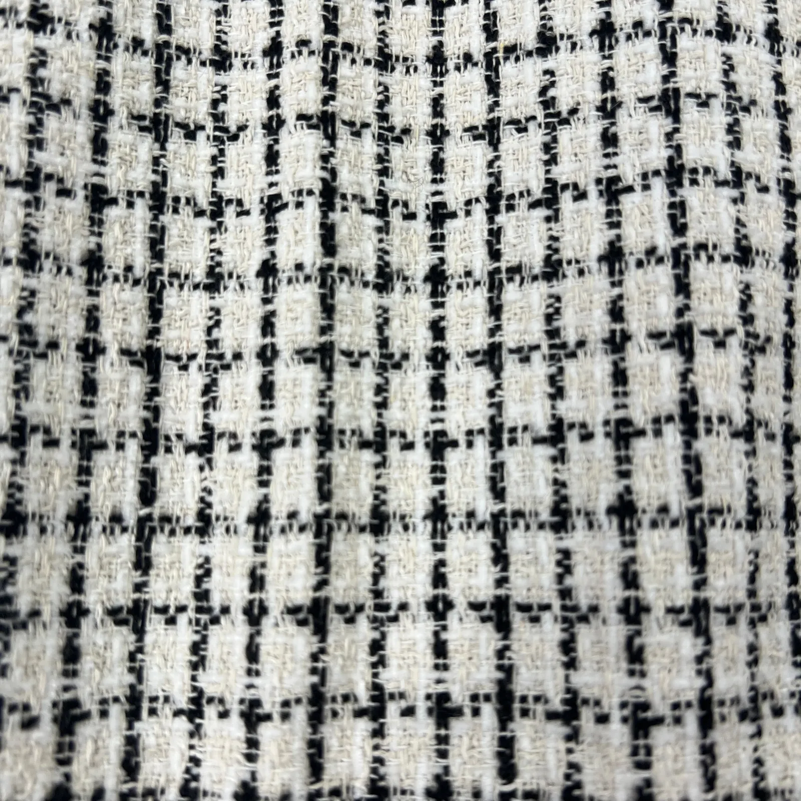 Ann Taylor Sleeveless Tweed Fringe Shift Dress Cream Black Size 10 Knee Length - Image 3