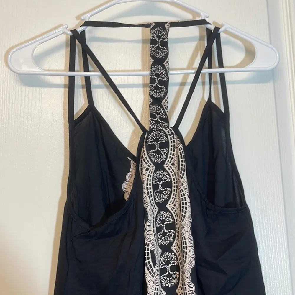 Women's Angie Women's Black Double Strap Sundress Boho Anthro Dress Size Med NWT - Image 5